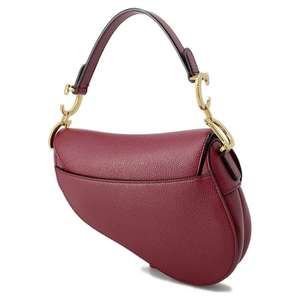Dior Handbag Christian  Mini Saddle Black Leather